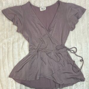 Sienna Sky Dusty Purple Wrap Style Blouse
